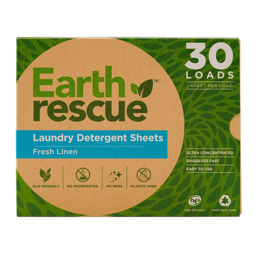 Earth Rescue Laundry Detergent Sheets Fresh Linen